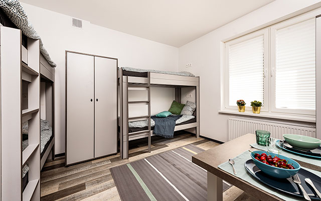 Mieszkania 2 pokojowe typu Hostel